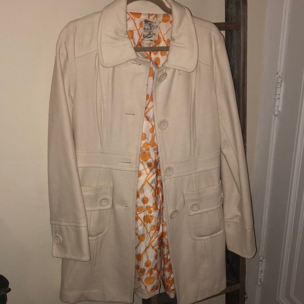 Cream pea coat
